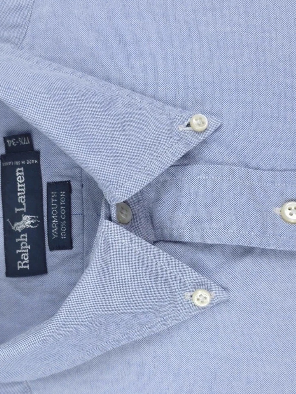 Ralph Lauren Yarmouth Cotton Button Down Shirt Mens SZ. 17 1/2 34 (XL) - Picture 3 of 8